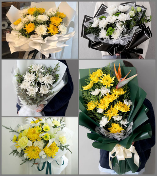 四川成都彭州市军乐镇朝阳村白事花束代送